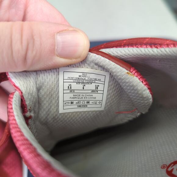 Merrell Ceylon Sport Lace Sneaker Red Athletic Shoes Running Women's Size 8.5‎ - Picture 8 of 8